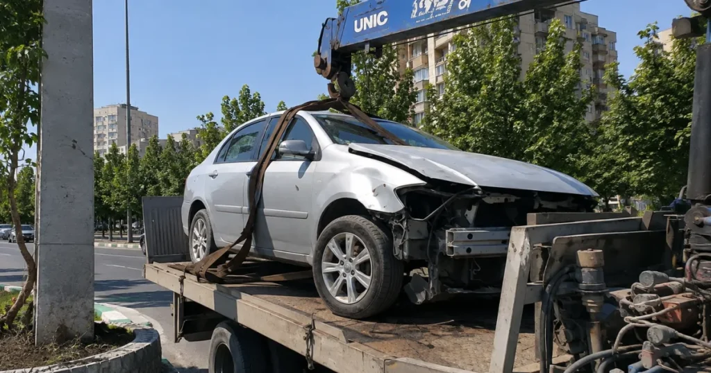 حمل خودرو بعد از تصادف
