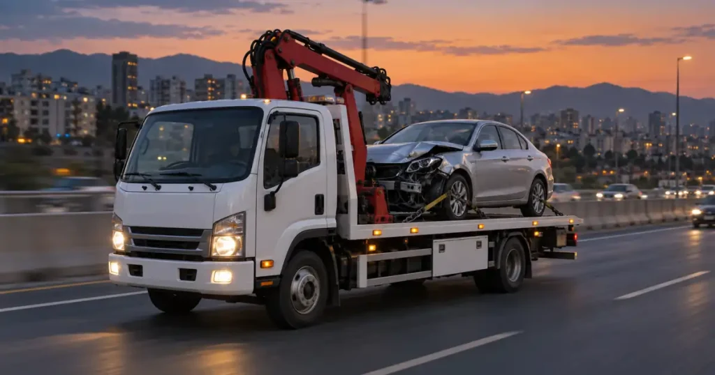 حمل خودروهای تصادفی توسط امداد تهرانی
